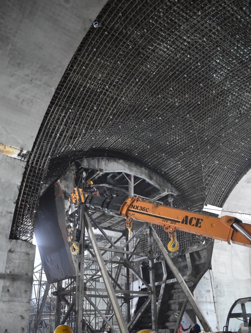 100 Percent NATM overt lining work with a total length of 257.5 meter completed at Hutatma Chowk Metro Station